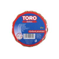 Korková podtácka 6ks TORO 9,5cm kvet