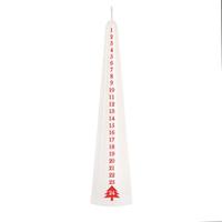 Sviečka kónická biela, 25 cm, adventná