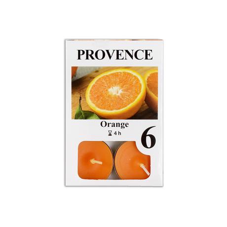 Čajová sviečka PROVENCE 6ks pomaranč